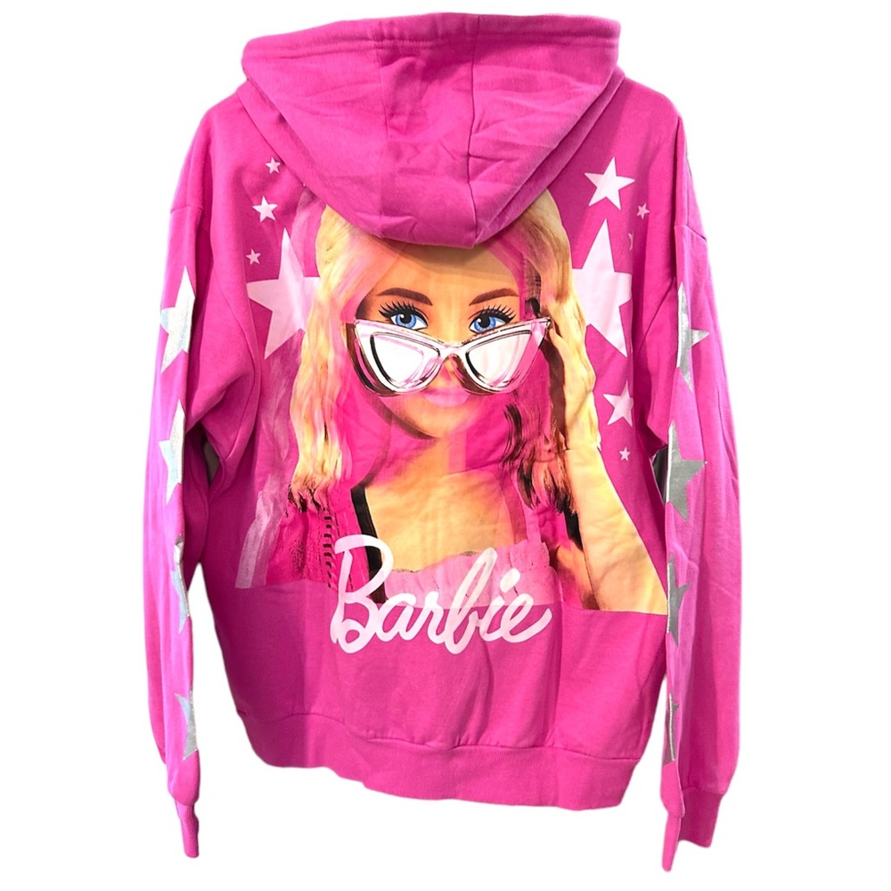 🦋Barbie Graphic Full Zip Fleece Hoodie
Sweatshirt Pink Women's size-L